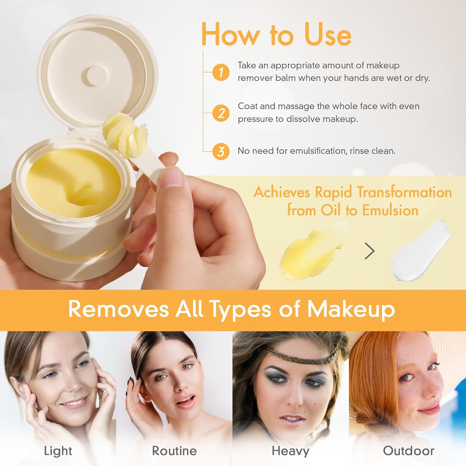 بلسم تنظيف ميلتواي من ازوني مزيل مكياج فوري ومحسن للبشرة ماسكارا تذوب بلطف محدد عيون ومكياج لجميع انواع البشرة مرطب وخالي العطور منظف الوجه الزيتي 6 بلسم تنظيف ميلتواي من ازوني مزيل مكياج فوري ومحسن للبشرة ماسكارا تذوب بلطف محدد عيون ومكياج لجميع انواع البشرة مرطب وخالي العطور منظف الوجه الزيتي - الصورة 6