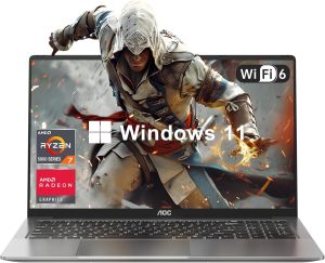 2025 16.1 Laptop Computer AMD Ryzen 7 5700U (8C/16T, Up to 4.3GHz) Radeon RX Vega 8 Graphics Laptop 16GB RAM 512GB NVMe SSD, Windows 11, FHD Display, WiFi 6, 53Wh Battery, HDMI, Webcam, Backlit KB