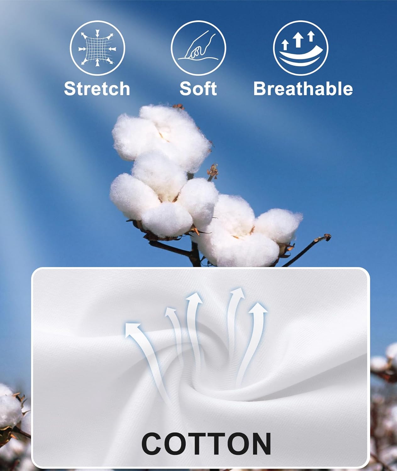 تي شيرت قطن سادة بأكمام قصيرة ورقبة دائرية ضيقة للرجال من زوفلاي - عبوة من 3 قطع 4 تي شيرت قطن سادة بأكمام قصيرة ورقبة دائرية ضيقة للرجال من زوفلاي - عبوة من 3 قطع - الصورة 4