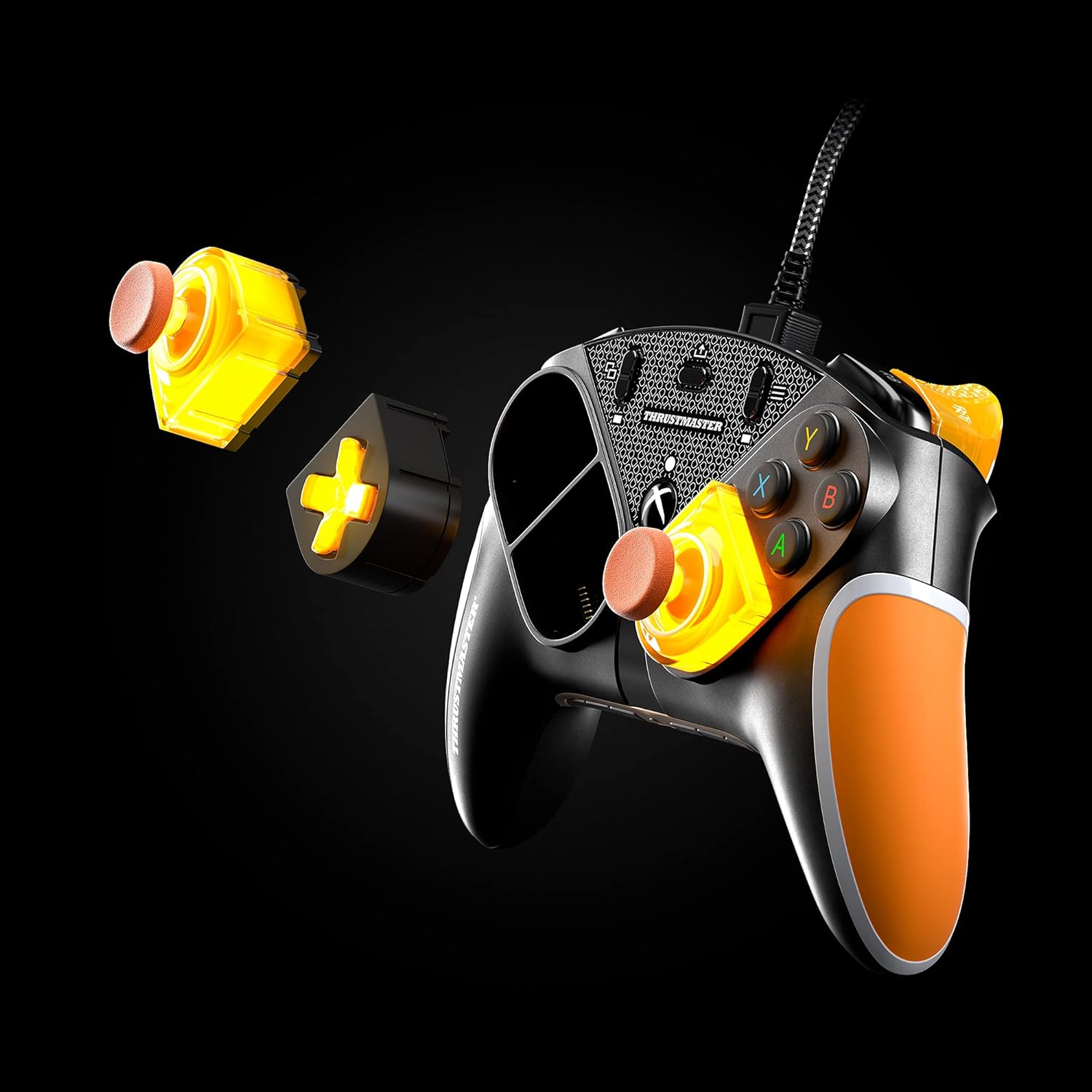 علبة كريستال برتقالية اللون ايسواب اكس LED من ثراست ماستر (Xbox Series X/) 6 علبة كريستال برتقالية اللون ايسواب اكس LED من ثراست ماستر (Xbox Series X/) - الصورة 6