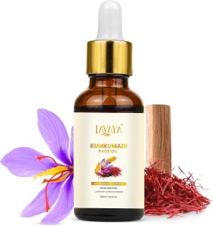 سيروم زيت كومكومادي تيلام لتبييض وتفتيح الوجه من لافايا ناتشورالز، زيت كومكومادي للوجه للبشرة المتوهجة، 30 مل