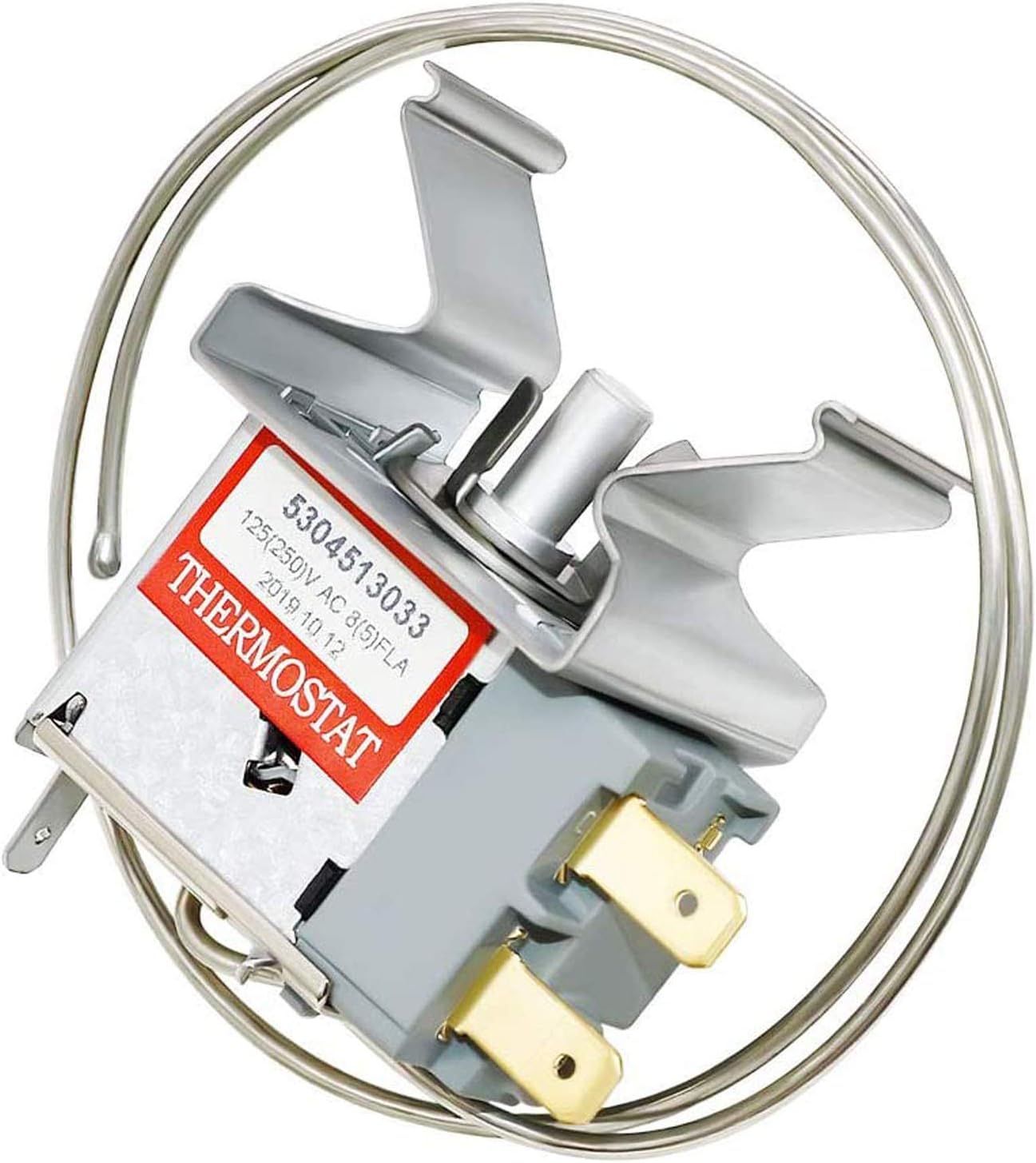 قطعة غيار لترموستات التحكم في درجة حرارة الثلاجة 5304513033 من ابلينسيميت متوافقة مع فريجيدير كينمور بديل 297216037 5304503436 216715200 297216033 1 قطعة غيار لترموستات التحكم في درجة حرارة الثلاجة 5304513033 من ابلينسيميت متوافقة مع فريجيدير كينمور بديل 297216037 5304503436 216715200 297216033