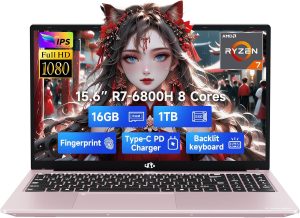 NIMO 17.3" FHD IPS Student-Laptop-Computer - 8GB RAM 128GB SSD Intel Pentium 4 Cores N100(Beat to i3-1115G4, Up to 3.4GHz), 65W Type-C, 2 Years Warranty, Fingerprint, Backlit Keyboard, Wi-Fi 6, BT5.2