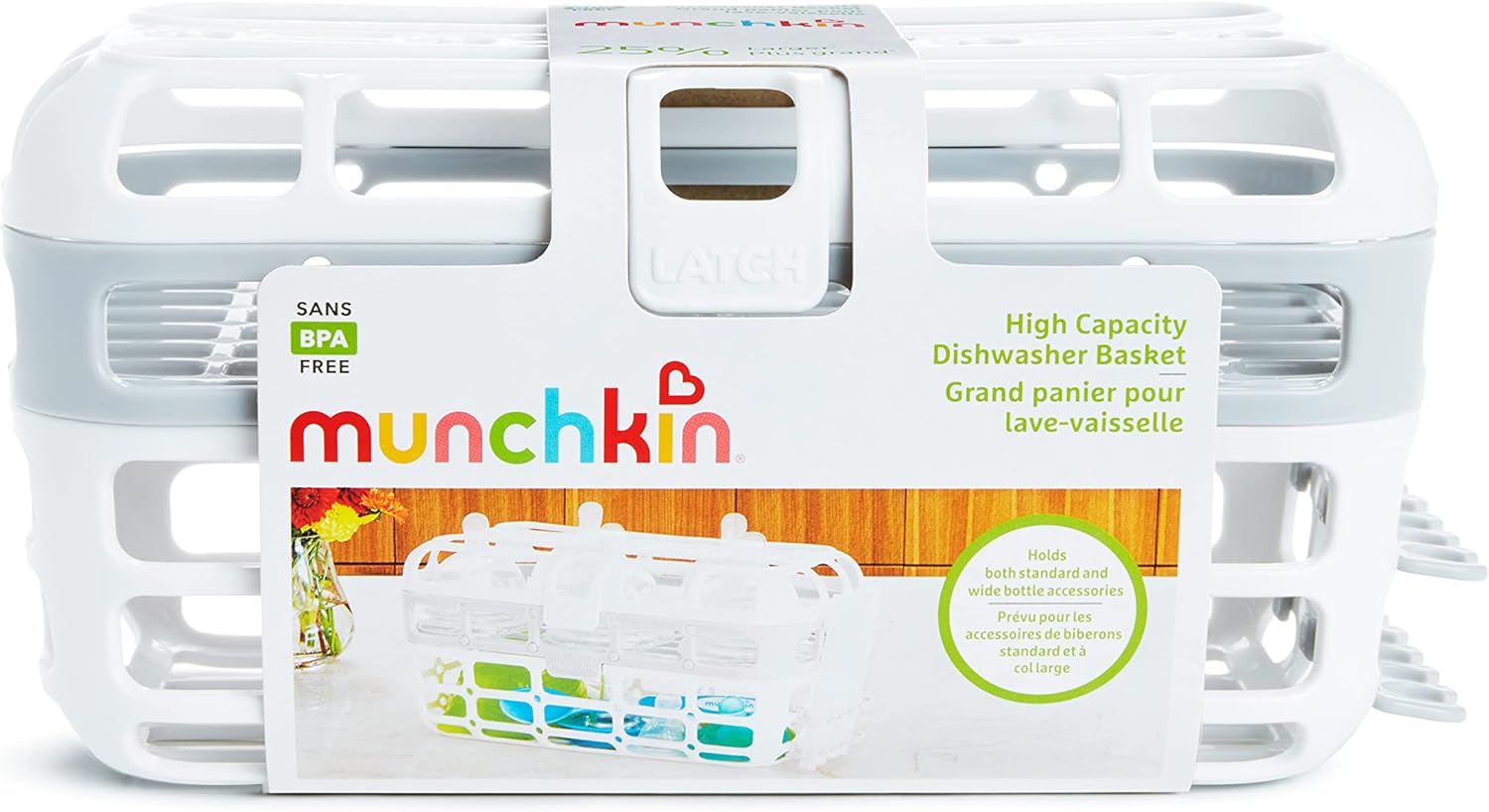 مانتشكين® سلة غسالة صحون بسعة عالية، عبوة واحدة، رمادي 6 مانتشكين® سلة غسالة صحون بسعة عالية، عبوة واحدة، رمادي - الصورة 6