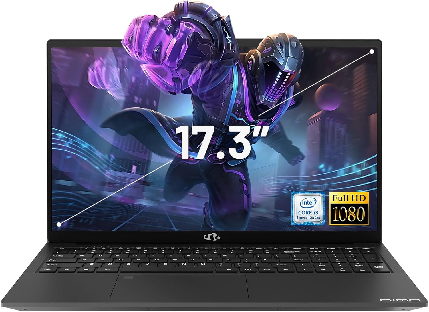 NIMO 17.3" IPS FHD-Laptop, Intel 6 Cores i3-1215U 32GB RAM 2TB SSD (Beat Ryzen 5 7520U, Up to 4.4GHz) Computer with 65W GaN Type C Backlit Keyboard Fingerprint, for Home Student and Business Gray 1 NIMO 17.3" IPS FHD-Laptop, Intel 6 Cores i3-1215U 32GB RAM 2TB SSD (Beat Ryzen 5 7520U, Up to 4.4GHz) Computer with 65W GaN Type C Backlit Keyboard Fingerprint, for Home Student and Business Gray