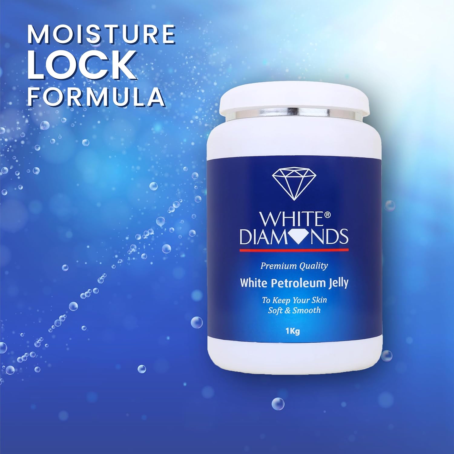وايت دايمندز جيلي بترولي 1 كجم (1000 غرام) | لبشرة ناعمة وملساء | يشفي ويحمي البشرة الخشنة والشفاه المتشققة والكعب المتشقق | عبوة من قطعة واحدة | 2 وايت دايمندز جيلي بترولي 1 كجم (1000 غرام) | لبشرة ناعمة وملساء | يشفي ويحمي البشرة الخشنة والشفاه المتشققة والكعب المتشقق | عبوة من قطعة واحدة | - الصورة 2