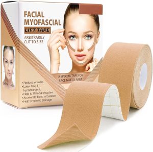 شريط شد الوجه من هيبايد، شريط رفع اللفافة العضلية للوجه، لفافات رقع الوجه المضادة للتجاعيد لشد الوجه، احزمة توحيد الوجه، شريط شد الرقبة للجنسين لشد البشرة وشدها