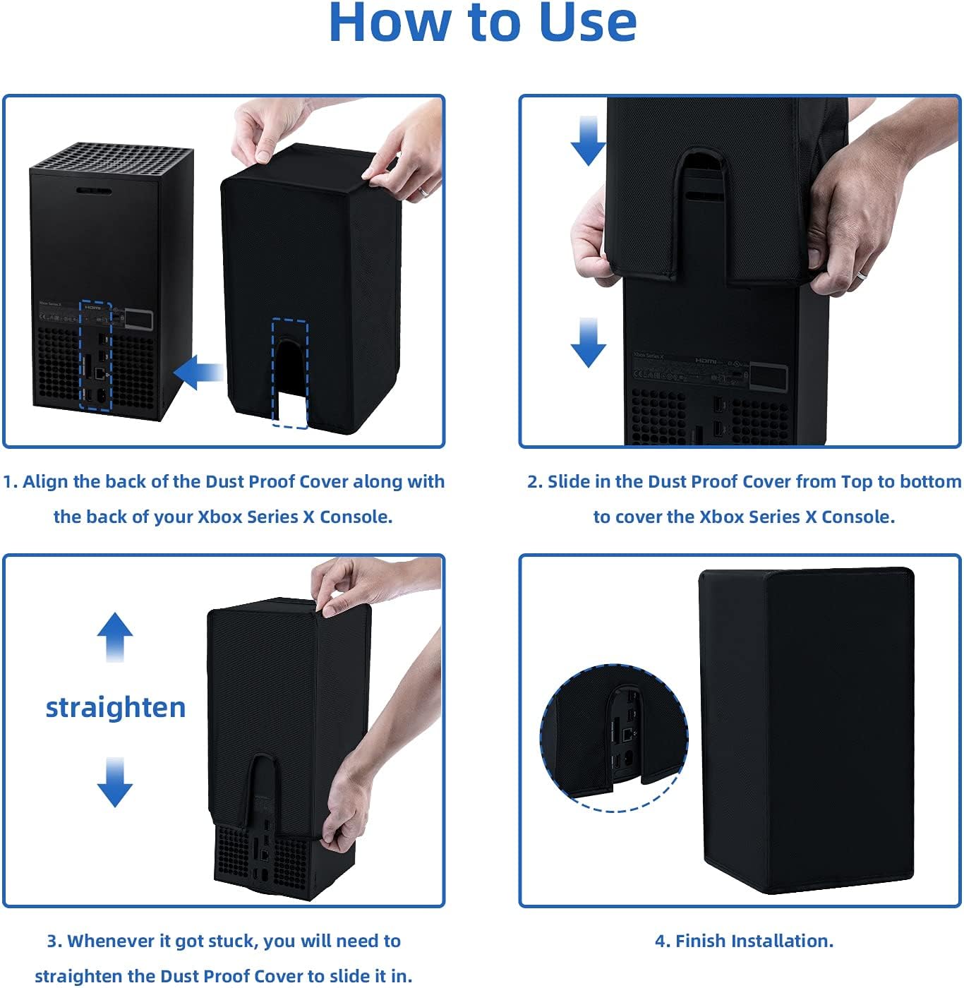 غطاء مقاوم للرذاذ لجهاز اكس بوكس سلسلة اكس من ماكبازيل - لون أسود 6 غطاء مقاوم للرذاذ لجهاز اكس بوكس سلسلة اكس من ماكبازيل - لون أسود - الصورة 6