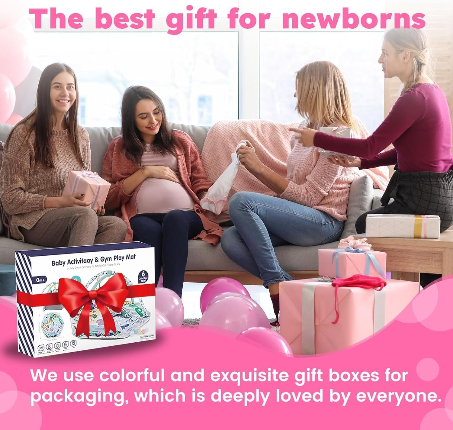 بساط لعب للصالة الرياضية للاطفال، بساط وقت البطن 8 في 1 مع حفرة كرات وألعاب قابلة للفصل لحديثي الولادة 0-3-6-9-12 شهر، بساط نشاط لعب قابل للغسل للبصرية، السمع، الحسية، تطوير الحركية 6 بساط لعب للصالة الرياضية للاطفال، بساط وقت البطن 8 في 1 مع حفرة كرات وألعاب قابلة للفصل لحديثي الولادة 0-3-6-9-12 شهر، بساط نشاط لعب قابل للغسل للبصرية، السمع، الحسية، تطوير الحركية - الصورة 6