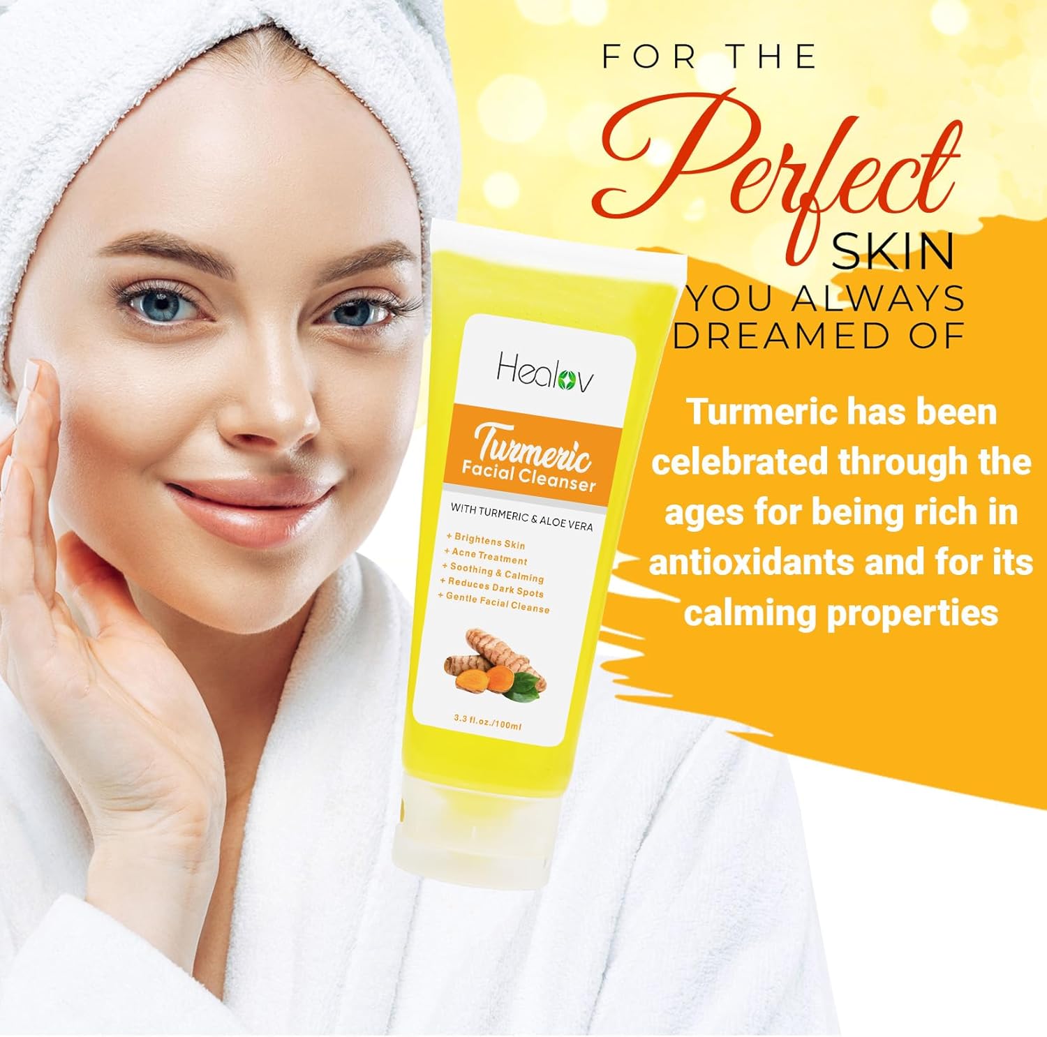 غسول وجه من الكركم - صابون سائل للبشرة الشفافة بالكركم - منظف وجه طبيعي 100% مضاد للشيخوخة للبقع والبقع العمرية واضرار الشمس وتغير اللون - صابون الكركم لعلاج التخلص من السموم، من هوربلوف 2 غسول وجه من الكركم - صابون سائل للبشرة الشفافة بالكركم - منظف وجه طبيعي 100% مضاد للشيخوخة للبقع والبقع العمرية واضرار الشمس وتغير اللون - صابون الكركم لعلاج التخلص من السموم، من هوربلوف - الصورة 2