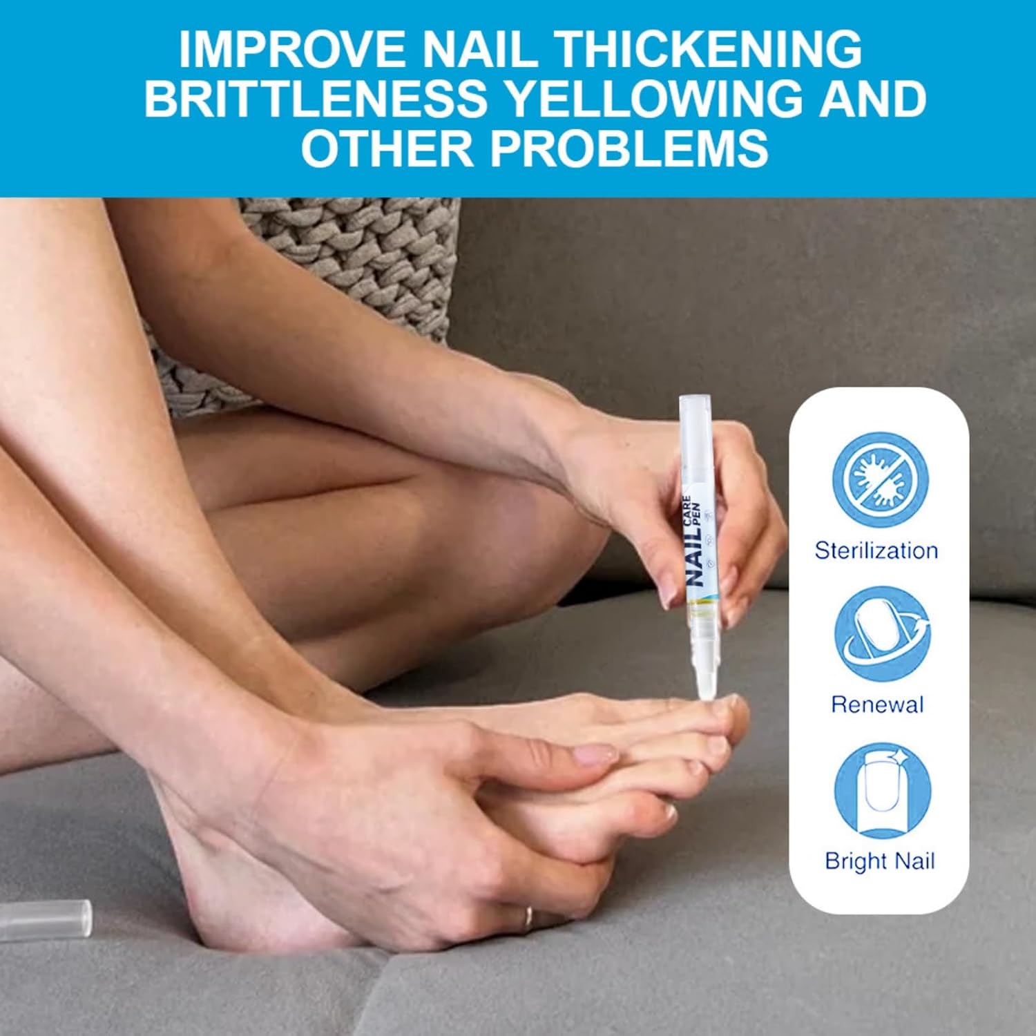 قلم العناية بالاظافر حل لطيف لاظافر القدم والاظافر، تركيبة مغذية 4 مل لتنعيم وترطيب وازالة الروائح الكريهة للاظافر النامية والاظافر السميكة، يحافظ على صحة الاظافر 6 قلم العناية بالاظافر حل لطيف لاظافر القدم والاظافر، تركيبة مغذية 4 مل لتنعيم وترطيب وازالة الروائح الكريهة للاظافر النامية والاظافر السميكة، يحافظ على صحة الاظافر - الصورة 6