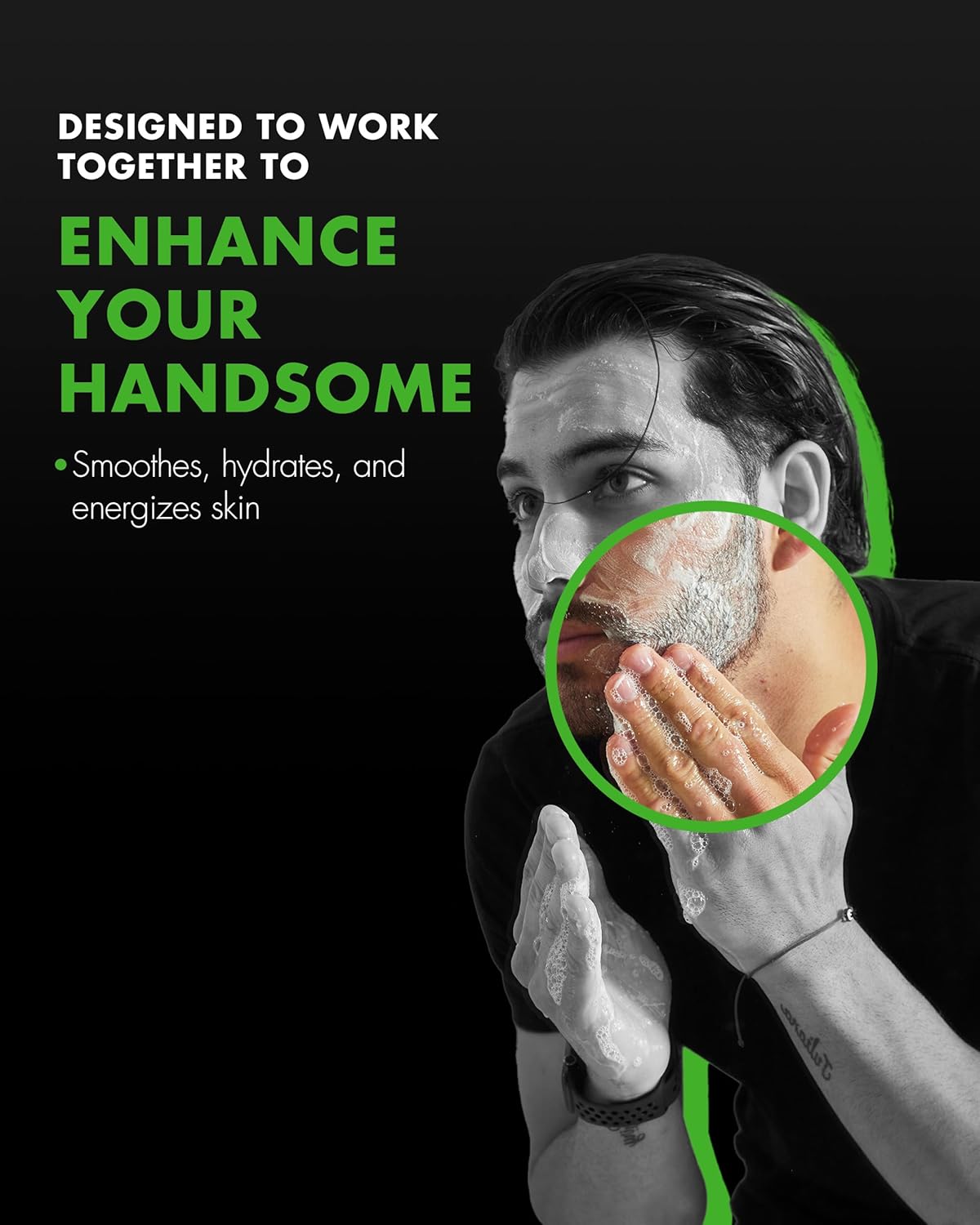 نظام تيج هانلي للعناية بالبشرة للرجال - المستوى 1 | مجموعة المنتجات الروتينية للرجال: غسول الوجه مرطب الصباح مقشر للوجه ليلي | تنظيف وشد وترطيب بشرتك الأفضل مظهرًا أسود 5 نظام تيج هانلي للعناية بالبشرة للرجال - المستوى 1 | مجموعة المنتجات الروتينية للرجال: غسول الوجه مرطب الصباح مقشر للوجه ليلي | تنظيف وشد وترطيب بشرتك الأفضل مظهرًا أسود - الصورة 5