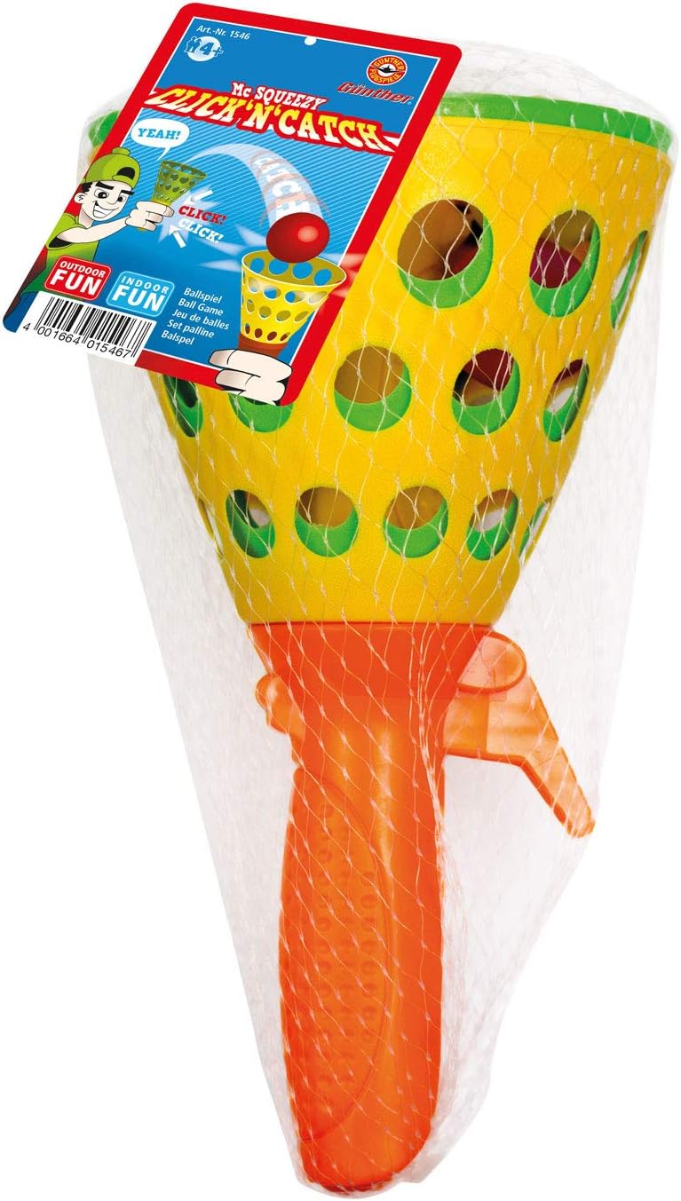 لعبة بول 1546 من جونثر - لعبة ام سي سكويزي كليك اند كاتش للاطفال مع 2 ملتقط سلة و3 كرات بلاستيكية 1 لعبة بول 1546 من جونثر - لعبة ام سي سكويزي كليك اند كاتش للاطفال مع 2 ملتقط سلة و3 كرات بلاستيكية