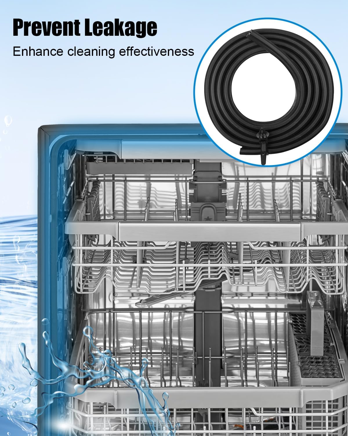 سدادة مطاطية لباب غسالة الصحون متوافقة مع غسالة الصحون ال جي، بديل 3920DD3005A 3920DD3003A AP4437203 PS3522654 1267456 2 سدادة مطاطية لباب غسالة الصحون متوافقة مع غسالة الصحون ال جي، بديل 3920DD3005A 3920DD3003A AP4437203 PS3522654 1267456 - الصورة 2