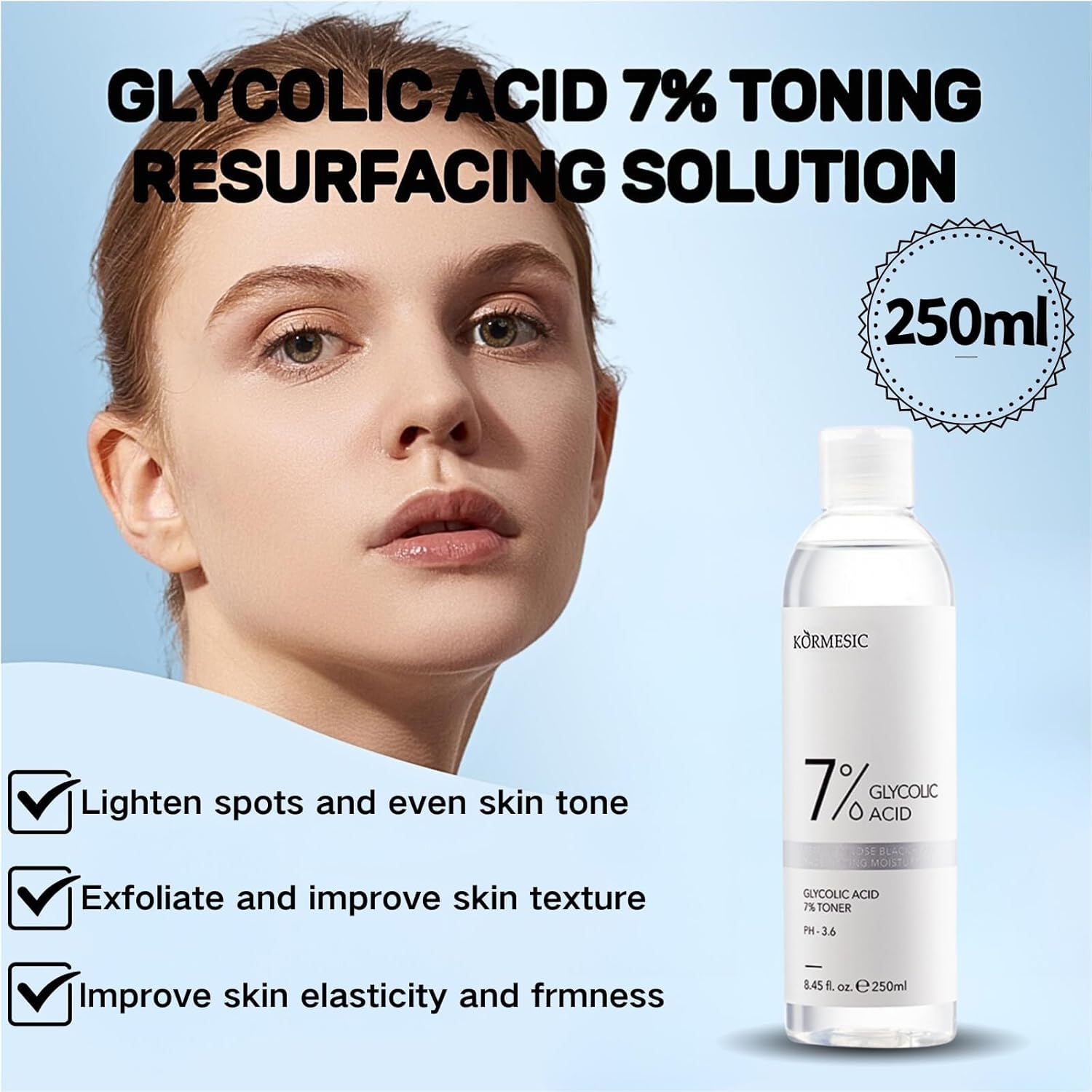 تونر بحمض الجليكوليك من ازوني، تونر مرطب للوجه، حمض الجليكوليك 7%، تونر تجميل، للعناية بالبشرة وتكرير المسام، تونر مرطب، مقشر الوجه، تونر للوجه للتحكم في الزيوت واصلاح حب الشباب ومكافحة الشيخوخة 2 تونر بحمض الجليكوليك من ازوني، تونر مرطب للوجه، حمض الجليكوليك 7%، تونر تجميل، للعناية بالبشرة وتكرير المسام، تونر مرطب، مقشر الوجه، تونر للوجه للتحكم في الزيوت واصلاح حب الشباب ومكافحة الشيخوخة - الصورة 2