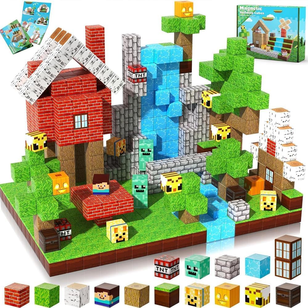 مجموعة مكعبات بناء مغناطيسية للأولاد والبنات بعمر 3 إلى 10 سنوات، لعبة مونتيسوري حسية لتعلم العلوم والرياضيات والهندسة والتكنولوجيا من 100 قطعة من تيلانبو 1 مجموعة مكعبات بناء مغناطيسية للأولاد والبنات بعمر 3 إلى 10 سنوات، لعبة مونتيسوري حسية لتعلم العلوم والرياضيات والهندسة والتكنولوجيا من 100 قطعة من تيلانبو