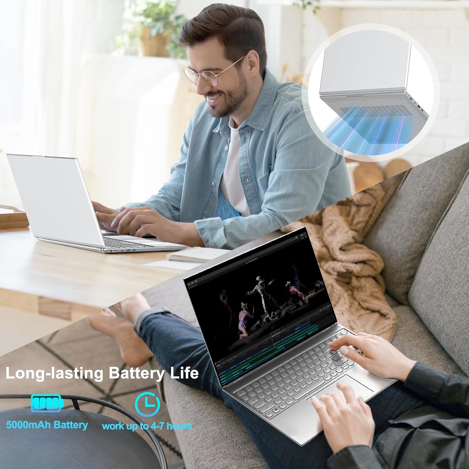 لابتوب تونوي احدث لابتوب 16 انش 2560×1600 FHD 16GB RAM 1T SSD معالج انتل 12 الجيل 12 N95 (حتى 3.4GHz)، ويندوز 11، زاوية مفتوحة 180 درجة، بصمة الاصبع وكيبورد باضاءة خلفية، واي فاي، USB-A&C 6 لابتوب تونوي احدث لابتوب 16 انش 2560×1600 FHD 16GB RAM 1T SSD معالج انتل 12 الجيل 12 N95 (حتى 3.4GHz)، ويندوز 11، زاوية مفتوحة 180 درجة، بصمة الاصبع وكيبورد باضاءة خلفية، واي فاي، USB-A&C - الصورة 6