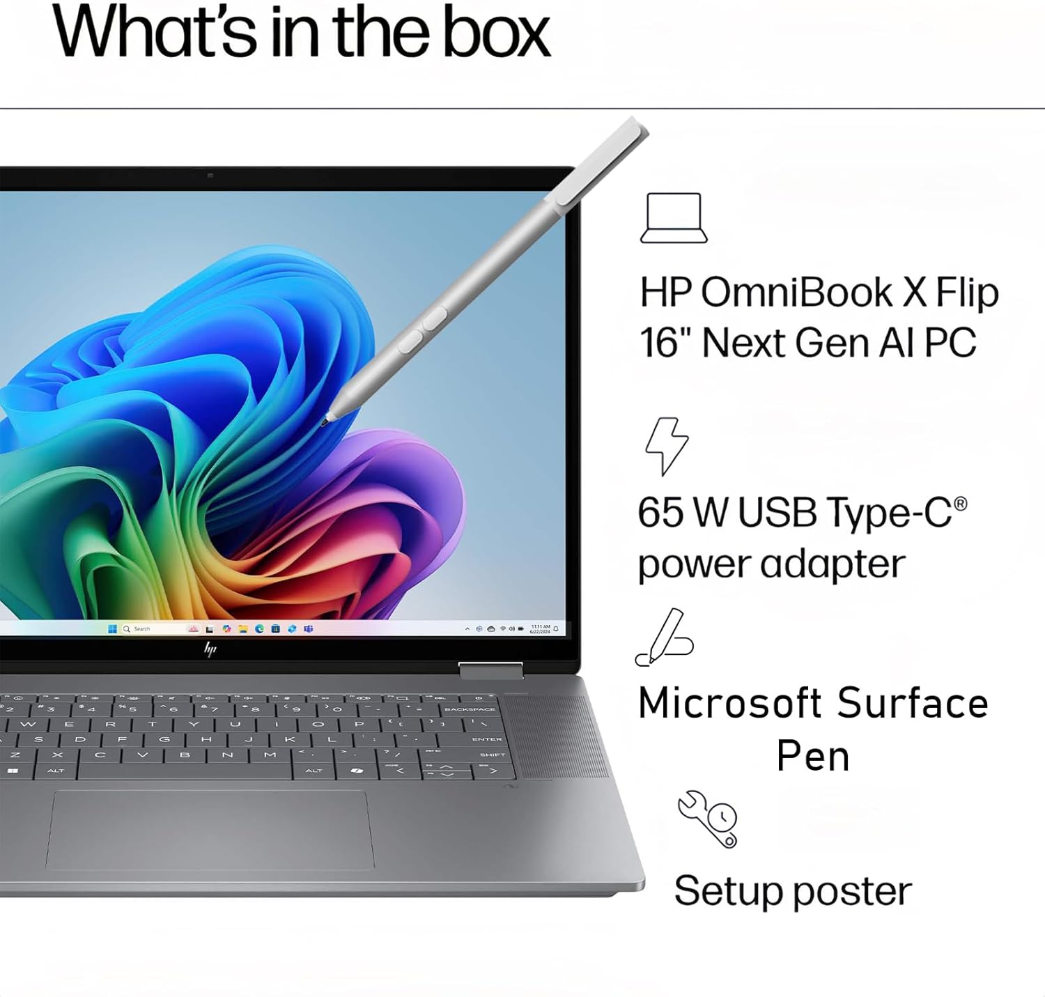 HP 2025 New Envy x360 2-in-1 Laptop, OmniBook X Flip 16" Touchscreen 2K IPS Display, AMD Ryzen AI 7 350, 24GB LPDDR5X RAM, 1TB Gen 4 SSD, Copilot AI, WiFi 6E, w/Microsoft Surface Pen, Win 11 Home 7 HP 2025 New Envy x360 2-in-1 Laptop, OmniBook X Flip 16" Touchscreen 2K IPS Display, AMD Ryzen AI 7 350, 24GB LPDDR5X RAM, 1TB Gen 4 SSD, Copilot AI, WiFi 6E, w/Microsoft Surface Pen, Win 11 Home - الصورة 7