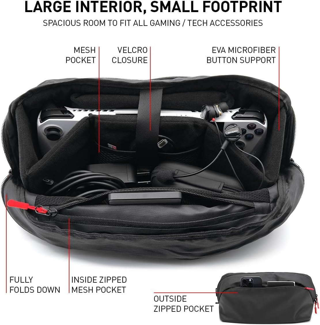 شنطة حمل من لاكسدامر متوافقة مع بلاي ستيشن بورتال/ليجن جو/ستيم ديك/اسوس روج الي/سويتش اوليد المحمولة باليد وملحقاتها - شنطة سفر محمولة لتخزين الالعاب تناسب وحدة التحكم المحمولة وملحقاتها 4 شنطة حمل من لاكسدامر متوافقة مع بلاي ستيشن بورتال/ليجن جو/ستيم ديك/اسوس روج الي/سويتش اوليد المحمولة باليد وملحقاتها - شنطة سفر محمولة لتخزين الالعاب تناسب وحدة التحكم المحمولة وملحقاتها - الصورة 4