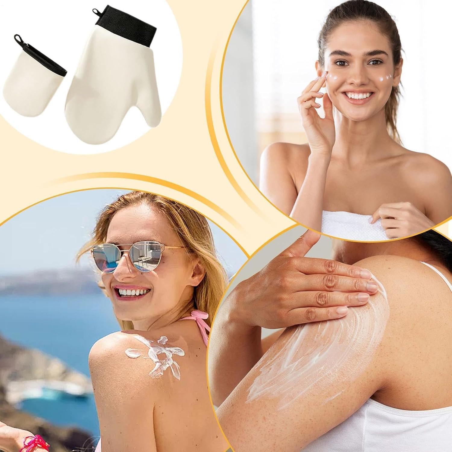 قفاز تسمير ذاتي للتسمير، ادوات العناية بالبشرة، قفازات تسمير ذاتية بدون شمس، اداة توزيع الظهر قابلة للغسل لليدين وزيوت الاستحمام واللوشن والموس والمكياج وصالة الالعاب الرياضية والشاطئ والسهرات والسفر 5 قفاز تسمير ذاتي للتسمير، ادوات العناية بالبشرة، قفازات تسمير ذاتية بدون شمس، اداة توزيع الظهر قابلة للغسل لليدين وزيوت الاستحمام واللوشن والموس والمكياج وصالة الالعاب الرياضية والشاطئ والسهرات والسفر - الصورة 5