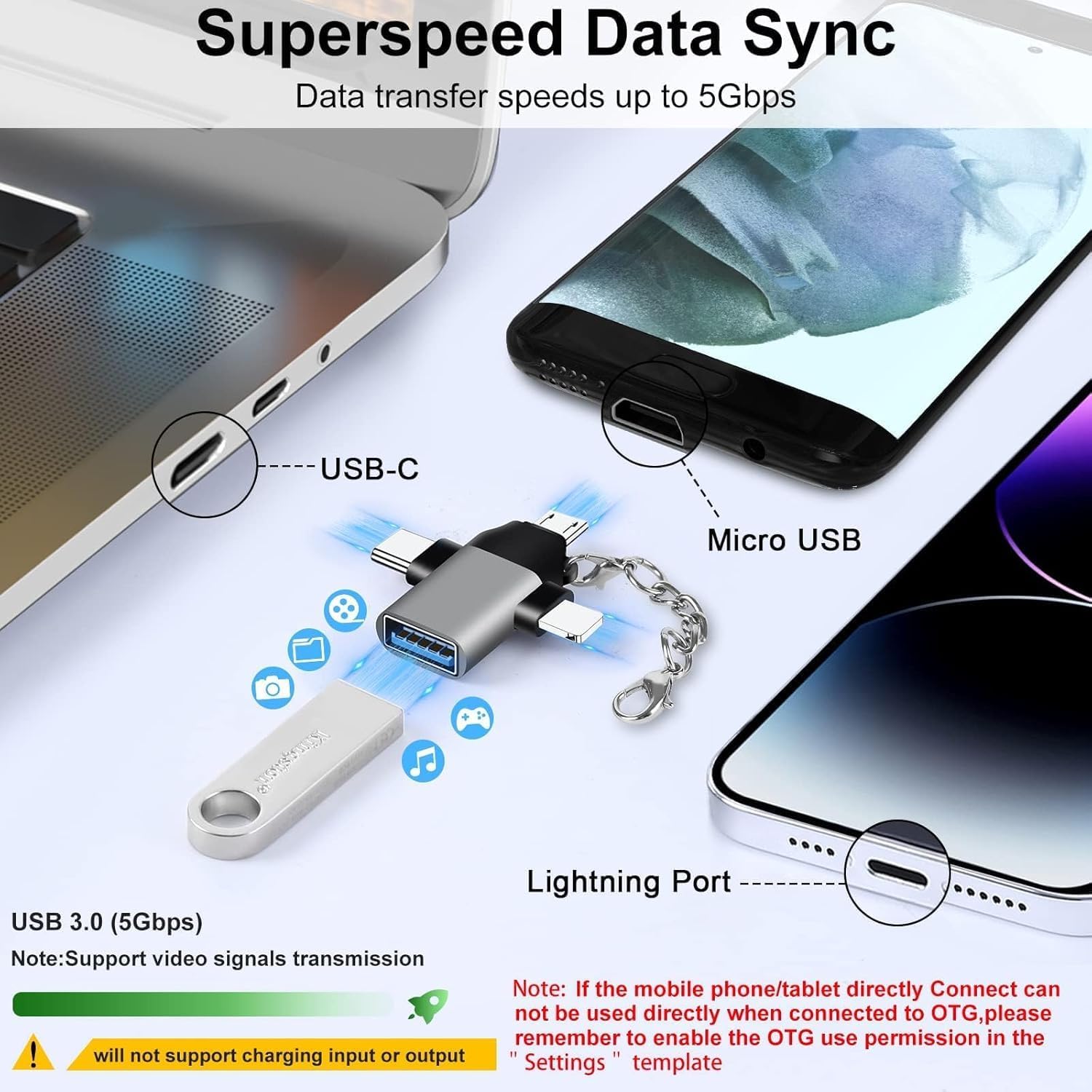 محول USB C الى لايتنينج من ابوتو، عالمي يو اس بي سي ذكر الى يو اس بي انثى مع منفذ لايتنينج، محول نقل بيانات وشحن عالي السرعة للاجهزة المحمولة، هيكل متين من الالومنيوم 4 محول USB C الى لايتنينج من ابوتو، عالمي يو اس بي سي ذكر الى يو اس بي انثى مع منفذ لايتنينج، محول نقل بيانات وشحن عالي السرعة للاجهزة المحمولة، هيكل متين من الالومنيوم - الصورة 4