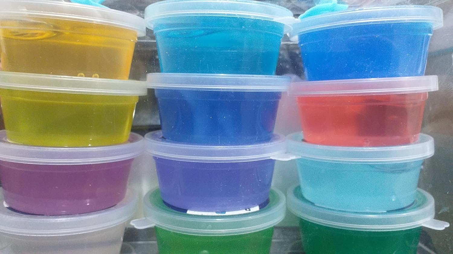 صلصال كريستال بالوان متنوعة (مجموعة من 12 قطعة) 2 صلصال كريستال بالوان متنوعة (مجموعة من 12 قطعة) - الصورة 2