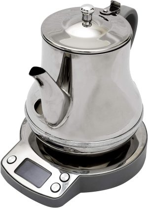 ابريق تحضير شاي الكرك من كراون لاين KT-188 لون فضي