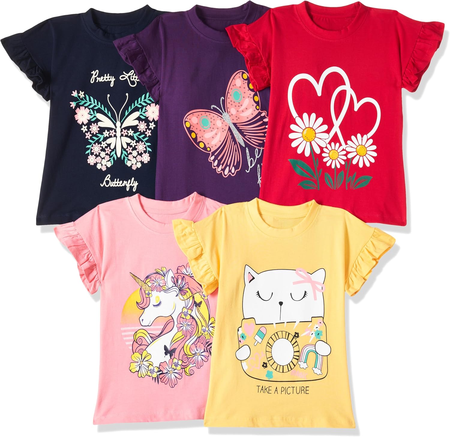 T2F Girls GLS-TSRT-25 T-Shirt (pack of 5) 1 T2F Girls GLS-TSRT-25 T-Shirt (pack of 5)