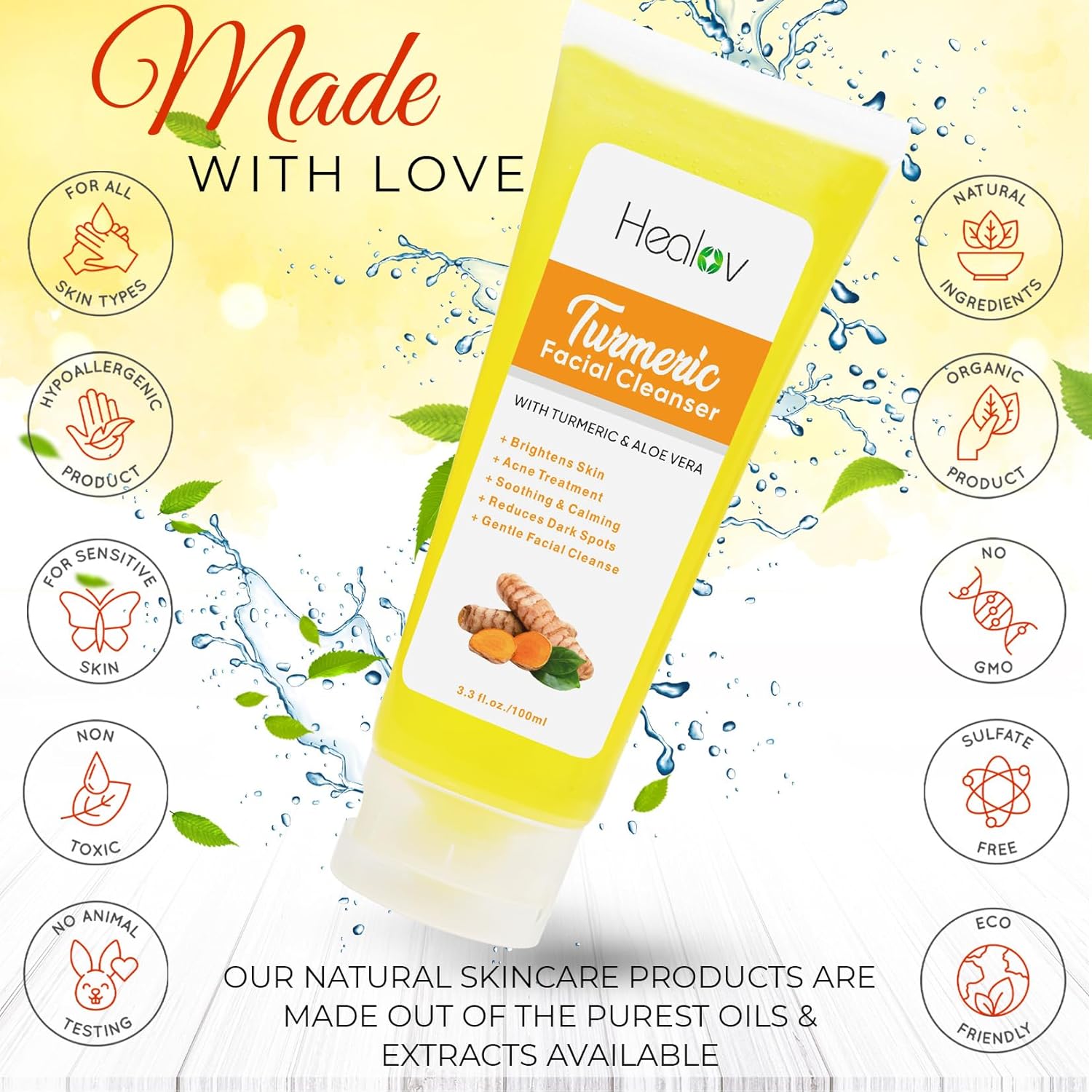 غسول وجه من الكركم - صابون سائل للبشرة الشفافة بالكركم - منظف وجه طبيعي 100% مضاد للشيخوخة للبقع والبقع العمرية واضرار الشمس وتغير اللون - صابون الكركم لعلاج التخلص من السموم، من هوربلوف 3 غسول وجه من الكركم - صابون سائل للبشرة الشفافة بالكركم - منظف وجه طبيعي 100% مضاد للشيخوخة للبقع والبقع العمرية واضرار الشمس وتغير اللون - صابون الكركم لعلاج التخلص من السموم، من هوربلوف - الصورة 3