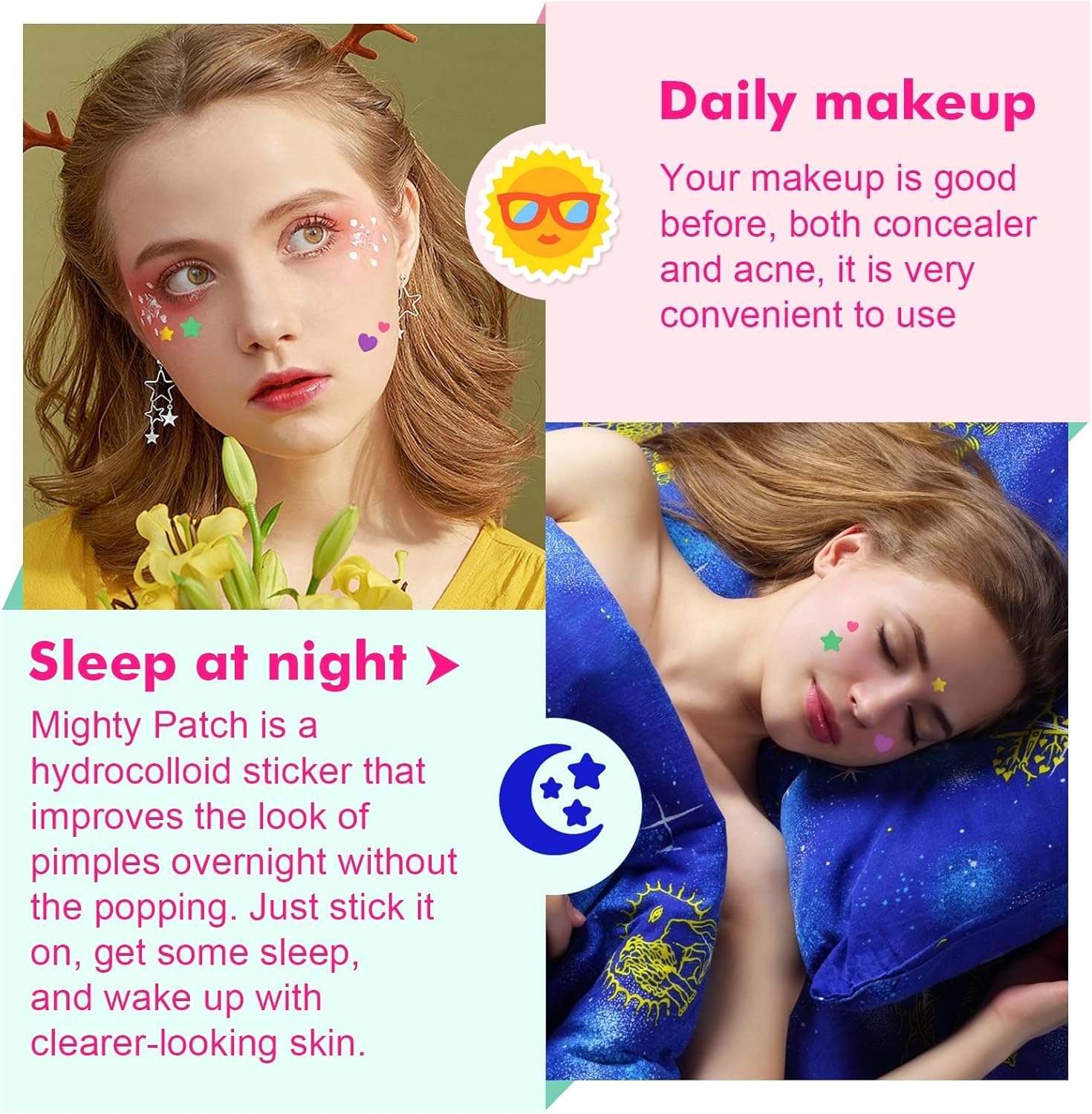 126 قطعة من الرقع الملونة لازالة حب الشباب من هونبولو، مكياج لطيف يغطي حب الشباب على شكل قلب ونجوم، رقع دائرية لازالة حب الشباب، 3 انماط (احمر) 6 126 قطعة من الرقع الملونة لازالة حب الشباب من هونبولو، مكياج لطيف يغطي حب الشباب على شكل قلب ونجوم، رقع دائرية لازالة حب الشباب، 3 انماط (احمر) - الصورة 6