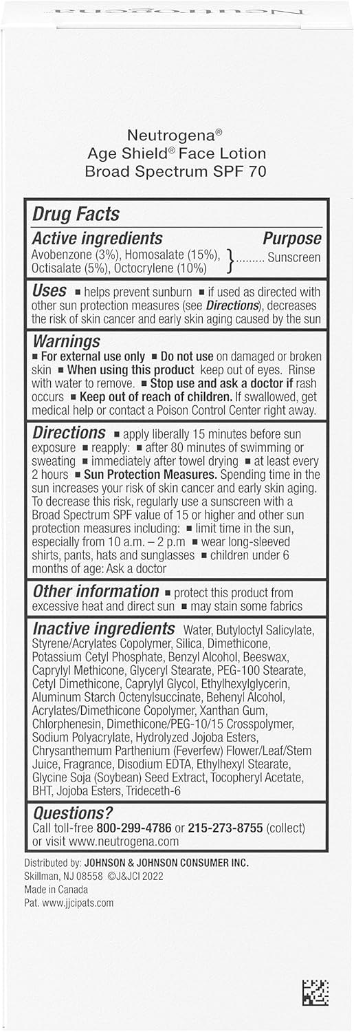 لوشن واقي الشمس للوجه إيج شيلد من نيتروجينا مع طيف واسع بعامل وقاية أشعة 70 شمسي مرطب لا يسد المسام للمساعدة في منع علامات تقدم السن خالٍ حمض بارا أمينو بنزويك 90 مل عبوة 3 قطع، مننيوتريجينا 7 لوشن واقي الشمس للوجه إيج شيلد من نيتروجينا مع طيف واسع بعامل وقاية أشعة 70 شمسي مرطب لا يسد المسام للمساعدة في منع علامات تقدم السن خالٍ حمض بارا أمينو بنزويك 90 مل عبوة 3 قطع، مننيوتريجينا - الصورة 7