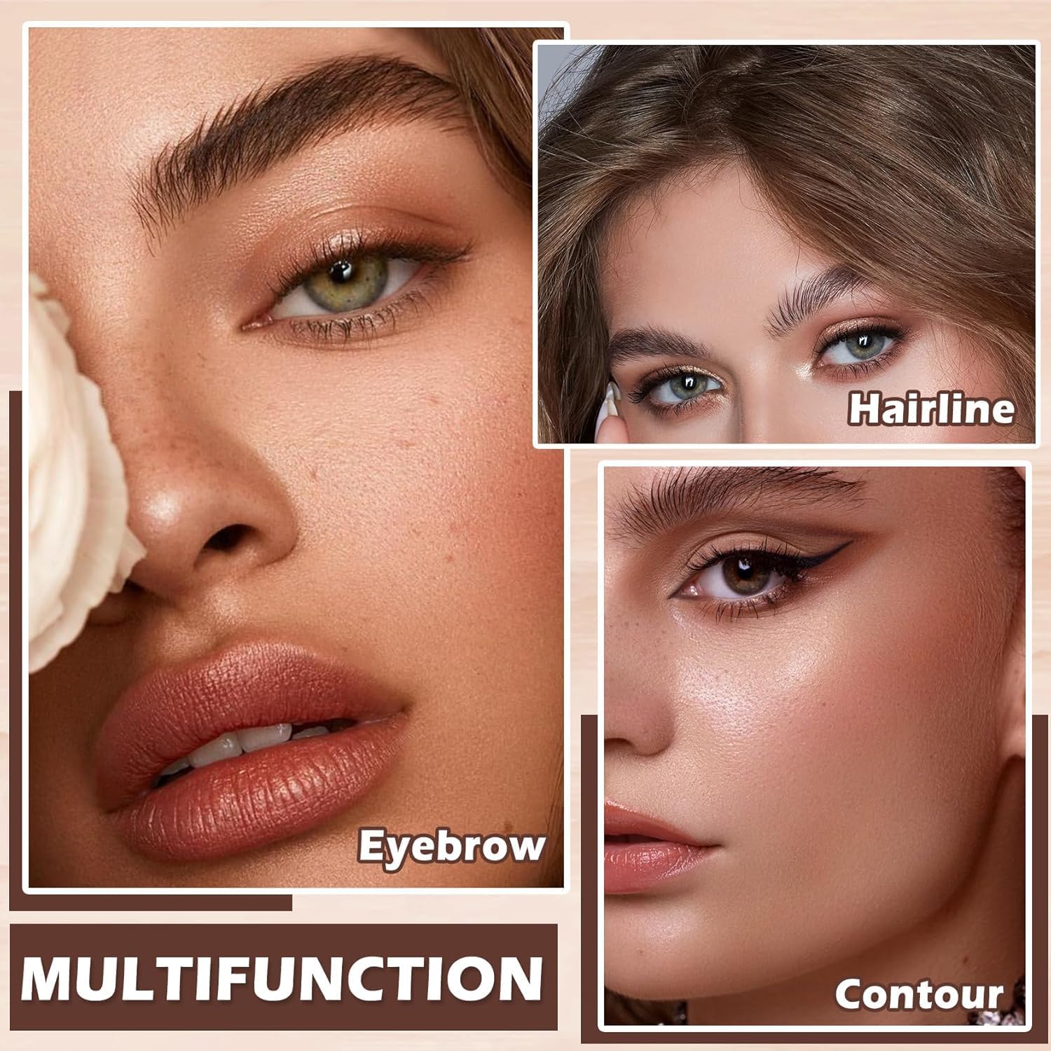 ستيك طابع لرسم الحواجب مقاوم للماء والعرق، مجموعة بودرة حواجب وكونتور خط الشعر 2 في 1 مع 10 قوالب و2 فرشاة بلون داكن وبني لتثبيت خط الشعر العالي على شكل حرف M، مكياج سريع وسهل للمبتدئين من يلا جوي 7 ستيك طابع لرسم الحواجب مقاوم للماء والعرق، مجموعة بودرة حواجب وكونتور خط الشعر 2 في 1 مع 10 قوالب و2 فرشاة بلون داكن وبني لتثبيت خط الشعر العالي على شكل حرف M، مكياج سريع وسهل للمبتدئين من يلا جوي - الصورة 7