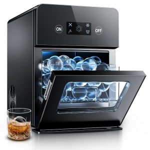 ماكينة صنع كرات الثلج بإنتاجية 144 قطعة في اليوم وجاهزية 4 قطع في 40 دقيقة من يوهومي، ماكينة صنع الثلج ذاتية التنظيف لإنتاج كرات ثلج كريستالية شفافة للمشروبات