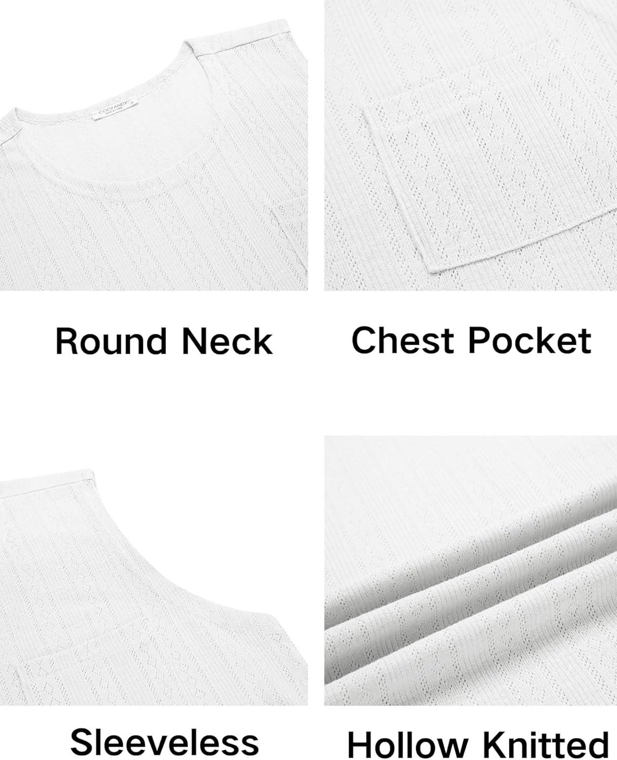 تي شيرت رجالي محبوك بدون أكمام كاجوال بدون أكمام قمصان شاطئ بدون أكمام مع جيب 6 تي شيرت رجالي محبوك بدون أكمام كاجوال بدون أكمام قمصان شاطئ بدون أكمام مع جيب - الصورة 6