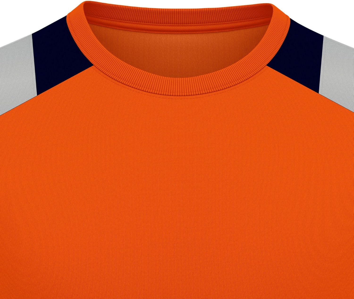 تي شيرت عالي الوضوح باكمام قصيرة سريع الجفاف بشريط عاكس للامان برقبة دائرية ضيقة للامان والعمل جيد التهوية مناسب للعمل بلون برتقالي وكحلي، مقاس S 3 تي شيرت عالي الوضوح باكمام قصيرة سريع الجفاف بشريط عاكس للامان برقبة دائرية ضيقة للامان والعمل جيد التهوية مناسب للعمل بلون برتقالي وكحلي، مقاس S - الصورة 3