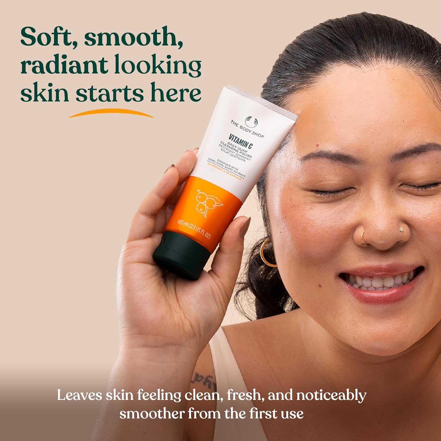 ذا بدي شوب ملمع منظف يومي بفيتامين سي - للحصول على توهج صحي وانتعاش للوجه - نباتي - 100 مل 4 ذا بدي شوب ملمع منظف يومي بفيتامين سي - للحصول على توهج صحي وانتعاش للوجه - نباتي - 100 مل - الصورة 4