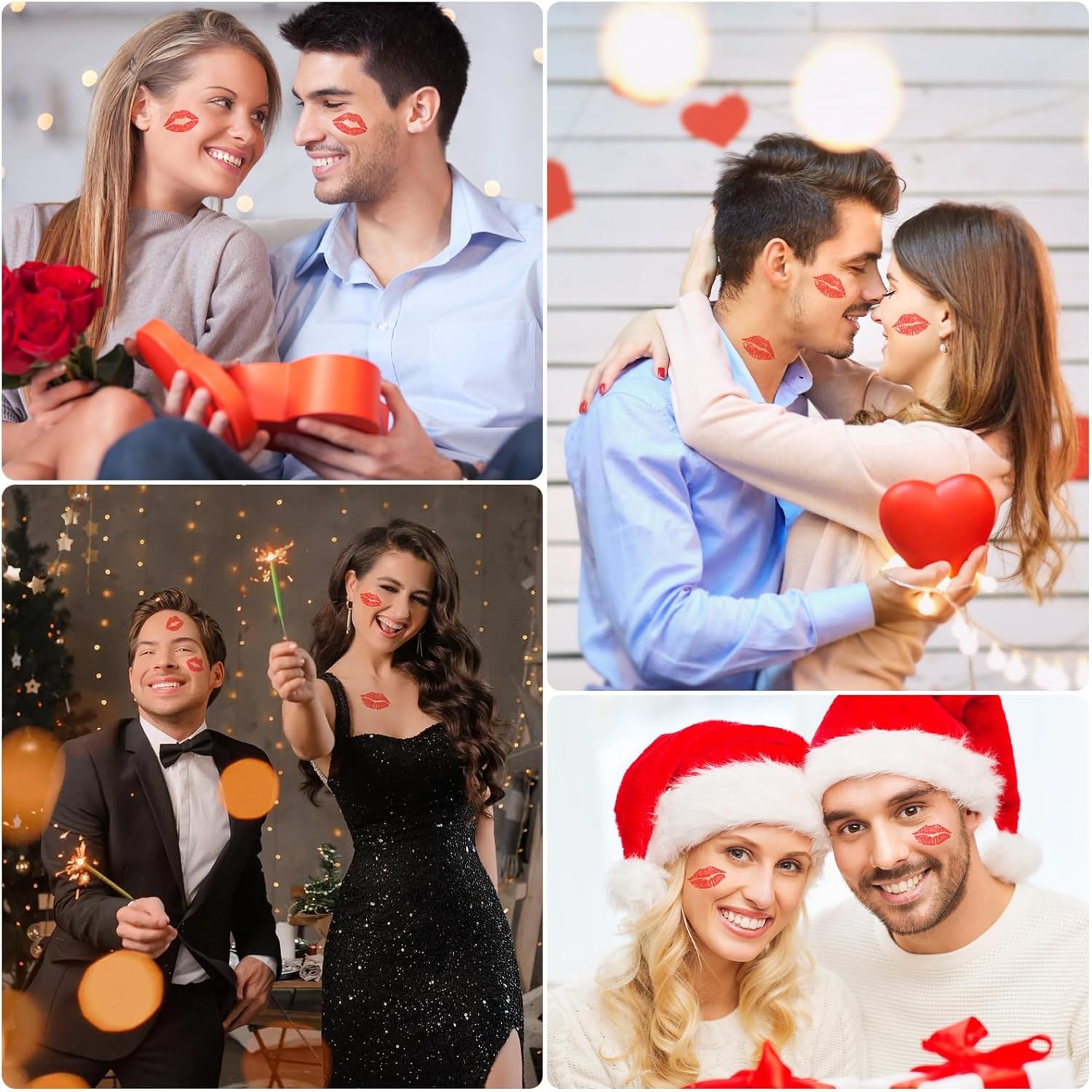 10 ورقات/80 قطعة من ملصقات التاتو المؤقتة ذات الشفاه المزيفة الحمراء - تاتو بطبعة قبلة مقاومة للماء للنساء، ملصقات شفاه مثيرة لديكورات عيد الحب 7 10 ورقات/80 قطعة من ملصقات التاتو المؤقتة ذات الشفاه المزيفة الحمراء - تاتو بطبعة قبلة مقاومة للماء للنساء، ملصقات شفاه مثيرة لديكورات عيد الحب - الصورة 7