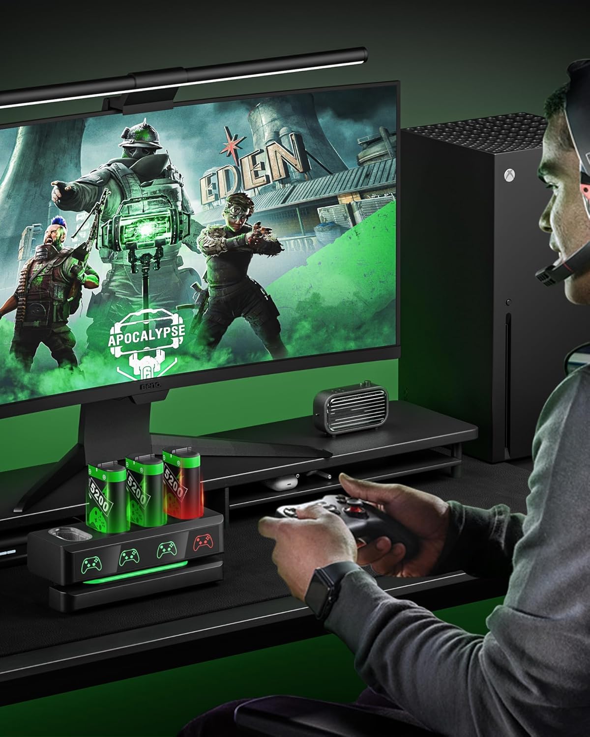 حزمة بطاريات لوحدة تحكم اكس بوكس قابلة لاعادة الشحن لجهاز Xbox One وXbox Series X|S 4 5200mWh لاذرع التحكم ملحقات البطارية مع شاحن 7 حزمة بطاريات لوحدة تحكم اكس بوكس قابلة لاعادة الشحن لجهاز Xbox One وXbox Series X|S 4 5200mWh لاذرع التحكم ملحقات البطارية مع شاحن - الصورة 7