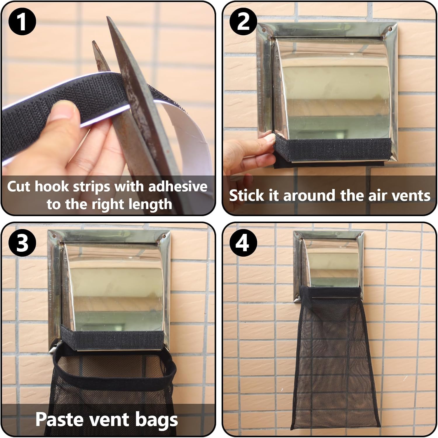 4 قطع من مجففات الوبر - كيس مصيدة الوبر بفتحات تهوية للمجفف في الهواء الطلق لجمع الغبار والوبر 6 4 قطع من مجففات الوبر - كيس مصيدة الوبر بفتحات تهوية للمجفف في الهواء الطلق لجمع الغبار والوبر - الصورة 6