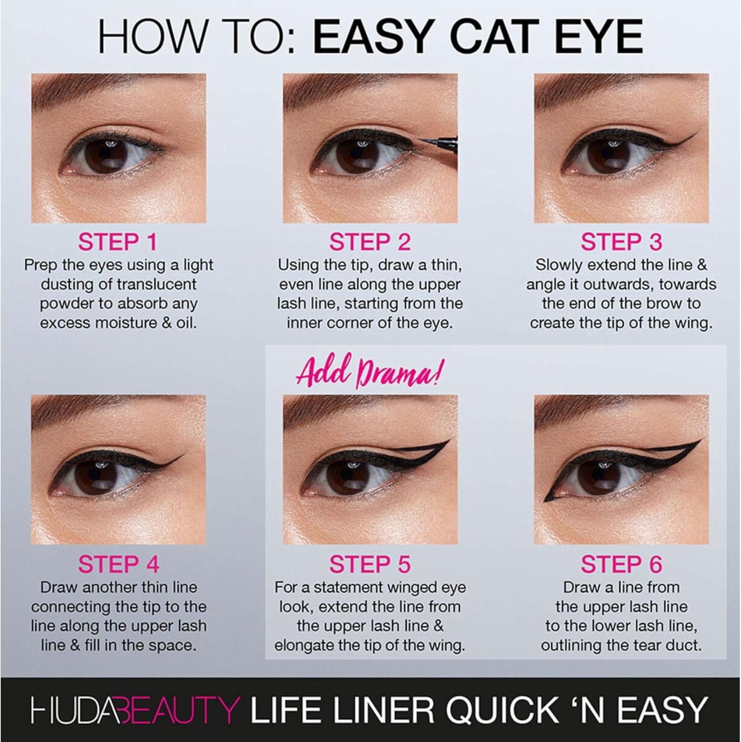 قلم تحديد العين السائل كويك اند ايزي من هدى لايف لاينر بيوتي غير لامع ابيض، من هدى بيوتي 7 قلم تحديد العين السائل كويك اند ايزي من هدى لايف لاينر بيوتي غير لامع ابيض، من هدى بيوتي - الصورة 7