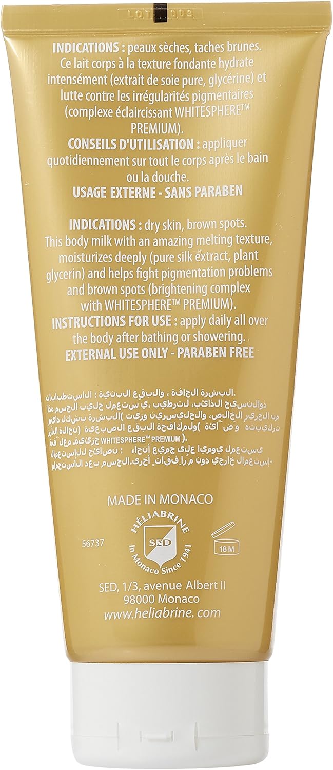 حليب للجسم من هيليابرين لبشرة مشرقة وتفتيح وترطيب، مناسب لجميع أنواع البشرة، 200 مل 4 حليب للجسم من هيليابرين لبشرة مشرقة وتفتيح وترطيب، مناسب لجميع أنواع البشرة، 200 مل - الصورة 4