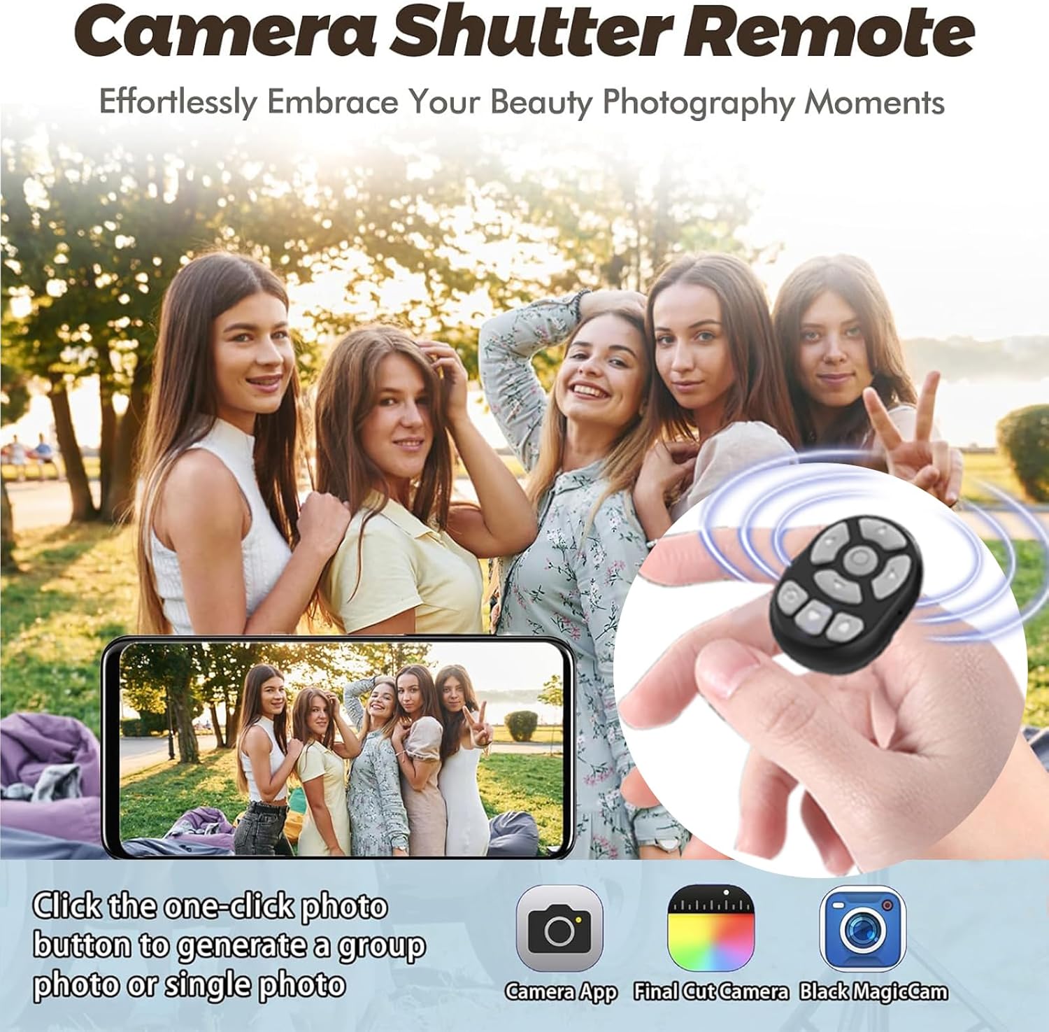 حلقة تمرير تيك توك من ويسفونلي، جهاز تحكم لاسلكي بطرف اصبع 8 ازرار، غالق الكاميرا عن بعد متوافق مع ايفون وايباد واندرويد (غير متوافق مع اجهزة كيندل) 3 حلقة تمرير تيك توك من ويسفونلي، جهاز تحكم لاسلكي بطرف اصبع 8 ازرار، غالق الكاميرا عن بعد متوافق مع ايفون وايباد واندرويد (غير متوافق مع اجهزة كيندل) - الصورة 3