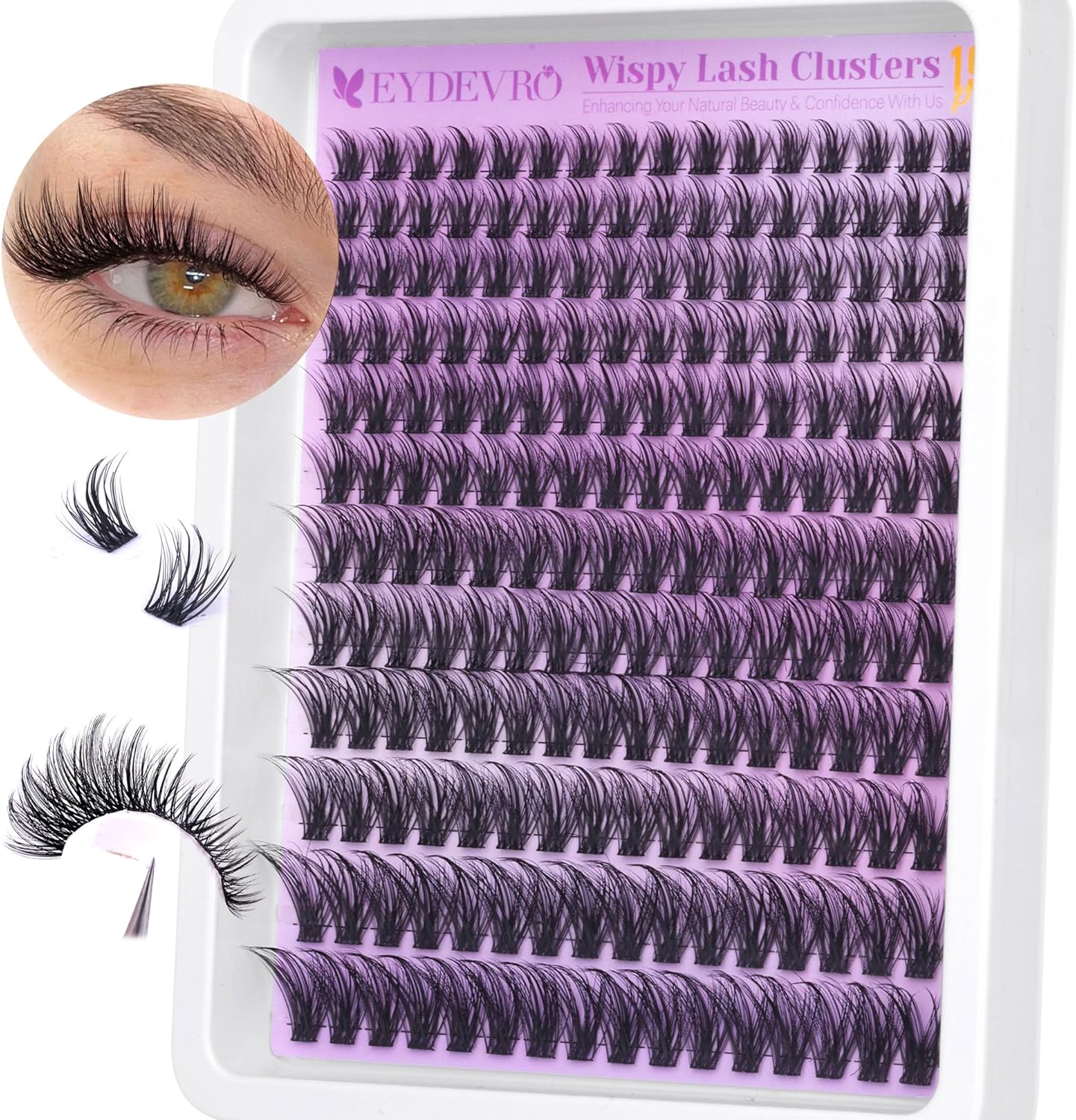 ايديفرو رموش عنقودية طبيعية من ويسبي، مجموعات فردية 9-18 ملم، 192 قطعة مجموعات رموش مجعدة سي دي، رموش فردية قابلة لاعادة الاستخدام، رموش صناعية مريحة 1 ايديفرو رموش عنقودية طبيعية من ويسبي، مجموعات فردية 9-18 ملم، 192 قطعة مجموعات رموش مجعدة سي دي، رموش فردية قابلة لاعادة الاستخدام، رموش صناعية مريحة