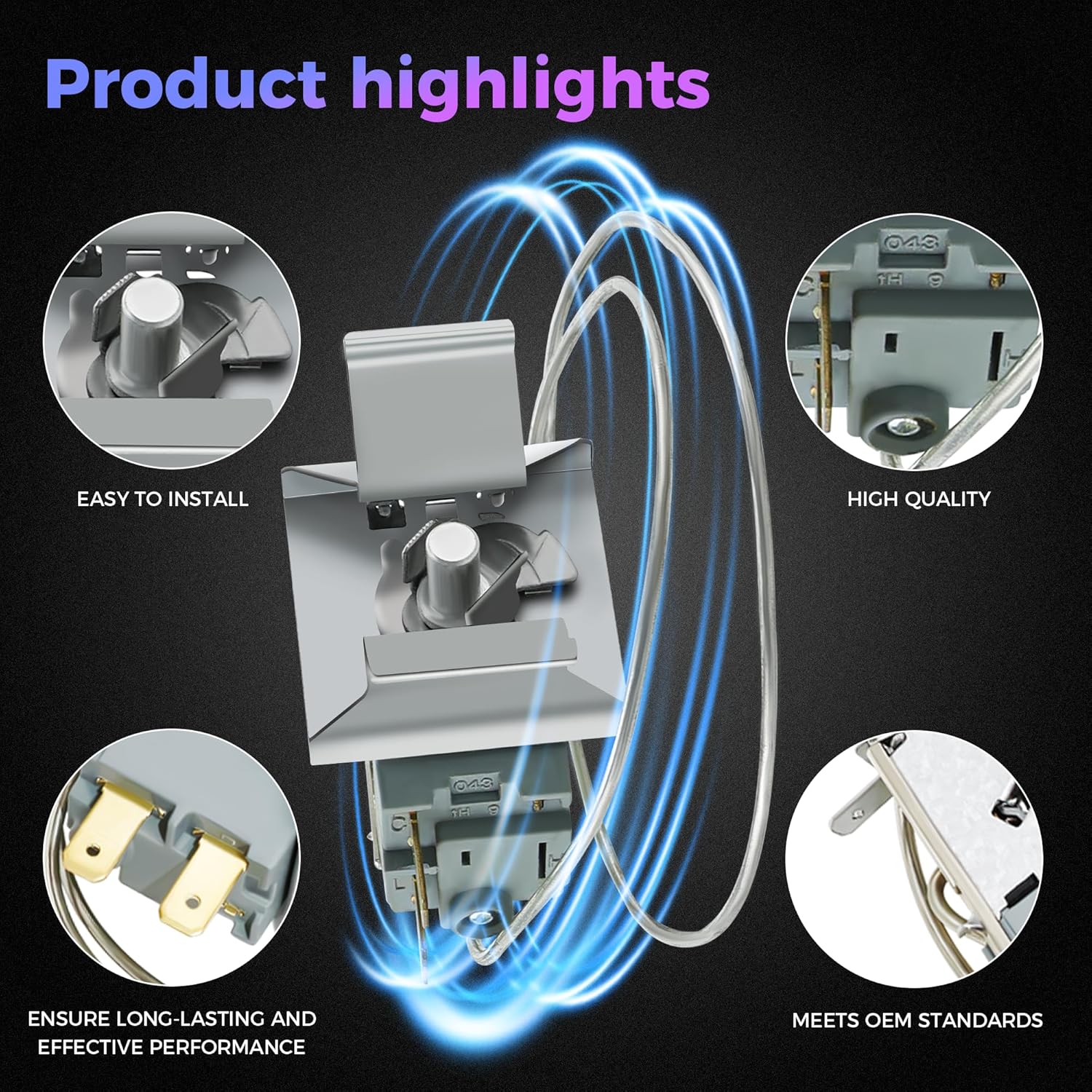 قطعة غيار لترموستات التحكم في درجة حرارة الثلاجة 5304513033 من ابلينسيميت متوافقة مع فريجيدير كينمور بديل 297216037 5304503436 216715200 297216033 5 قطعة غيار لترموستات التحكم في درجة حرارة الثلاجة 5304513033 من ابلينسيميت متوافقة مع فريجيدير كينمور بديل 297216037 5304503436 216715200 297216033 - الصورة 5