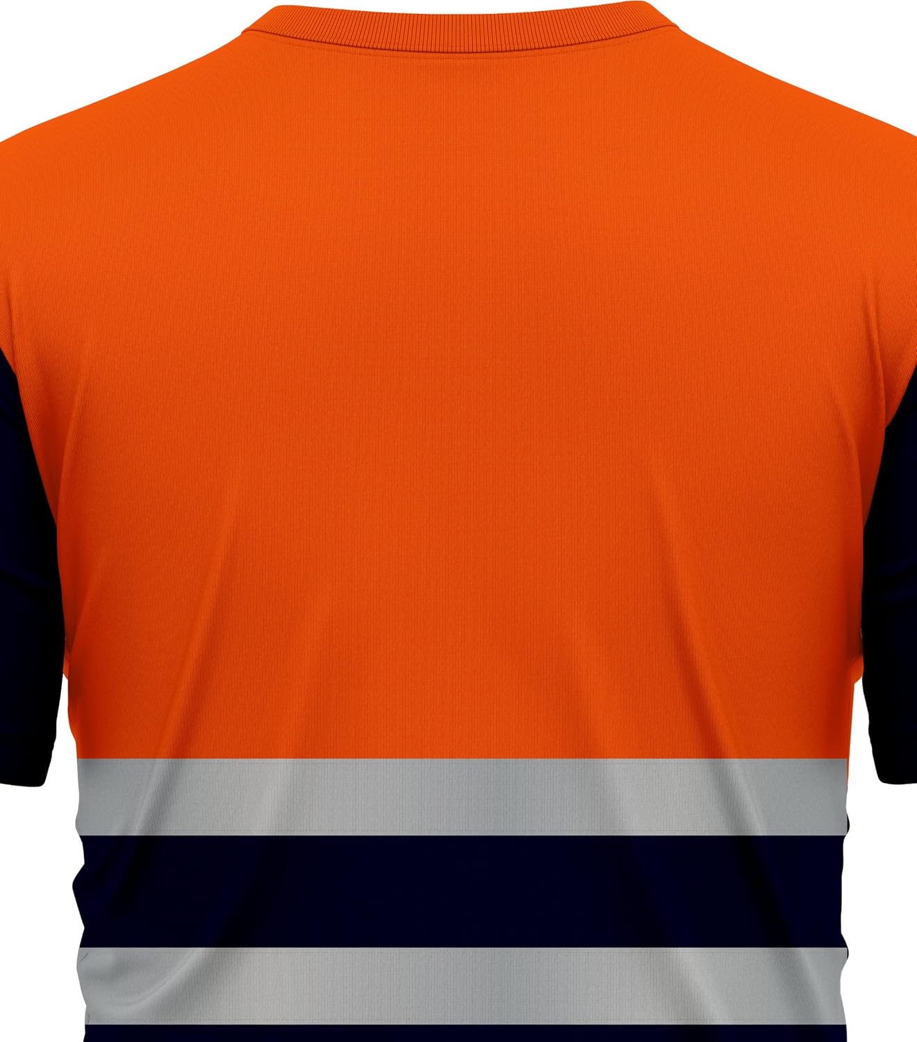 تي شيرت عالي الوضوح باكمام قصيرة سريع الجفاف بشريط عاكس للامان برقبة دائرية ضيقة للامان والعمل جيد التهوية مناسب للعمل بلون برتقالي وكحلي، مقاس S 6 تي شيرت عالي الوضوح باكمام قصيرة سريع الجفاف بشريط عاكس للامان برقبة دائرية ضيقة للامان والعمل جيد التهوية مناسب للعمل بلون برتقالي وكحلي، مقاس S - الصورة 6