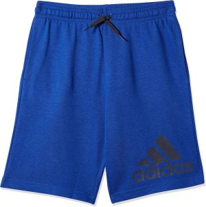 شورت بيرفورمانس للاولاد من اديداس، باللون الازرق، قطن