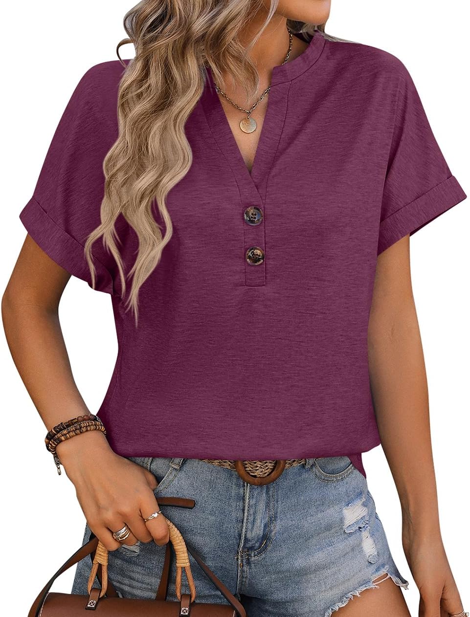 بلوزات أكمام قصيرة للحريم من شيكيني، قميص أنيق للعمل والحياة اليومية، تيشيرت حريمي بأكمام قصيرة 1 بلوزات أكمام قصيرة للحريم من شيكيني، قميص أنيق للعمل والحياة اليومية، تيشيرت حريمي بأكمام قصيرة