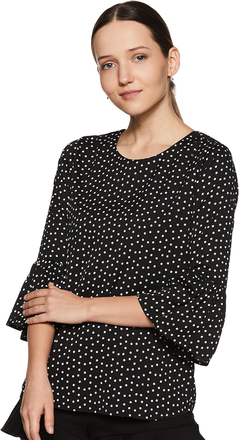 بلوزة بتصميم منقط وقصة عادية للنساء من كراف 1 بلوزة بتصميم منقط وقصة عادية للنساء من كراف