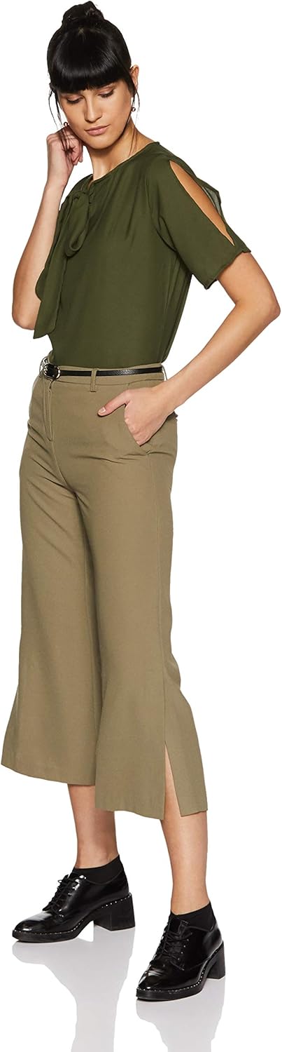 بلوزة بقصة عادية ولون واحد للنساء من كريف 4 بلوزة بقصة عادية ولون واحد للنساء من كريف - الصورة 4