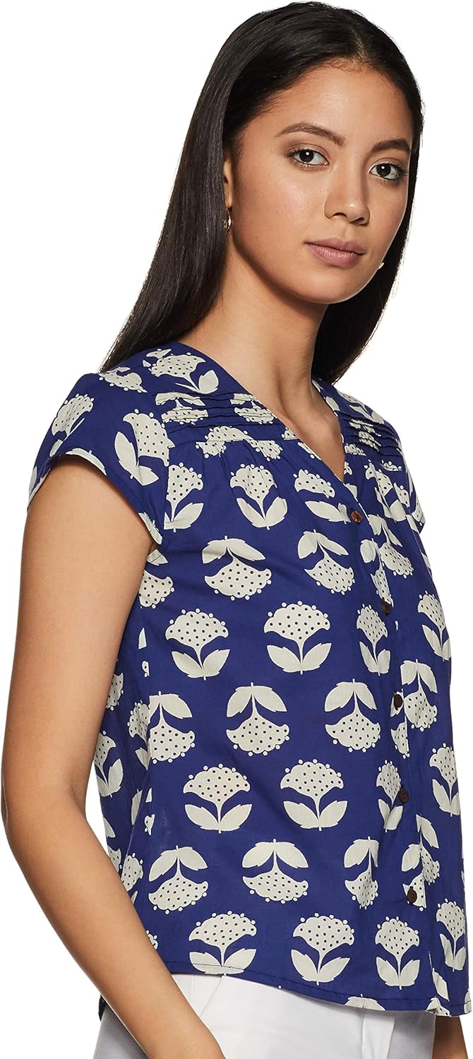 1764778822 قميص فلورال نسائي بقصة عادية من أمازون